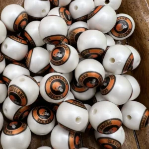 16mm Exclusive Cleveland Browns Bubblegum Bead
