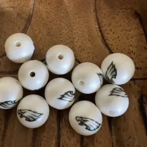 16mm- Football Eagles bubblegum bead