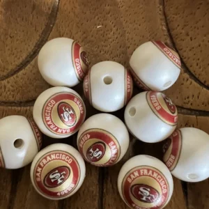 16mm- Football San Francisco 49ers bubblegum bead