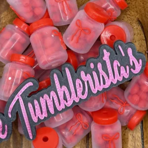 3D Exclusive Custom Shaker Jar of Hearts focal bead (2 beads per pack)