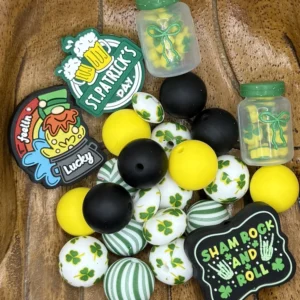 Exclusive Silicone Shamrock Bead and Focal mix