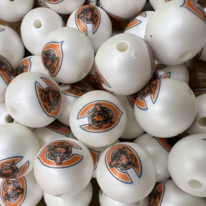 16mm Exclusive Chicago Bears Bubblegum Bead