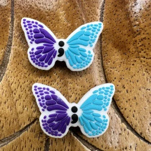 Exclusive collab Silicone Suicide Awareness/ semi colon Butterfly focal bead (2 per pack)