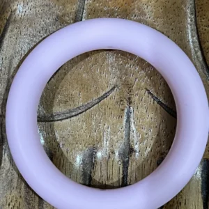 65MM Round Light Pink Swirl Teething Ring