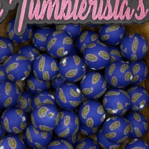15mm Printed Exclusive Florida Gators silicone bead round