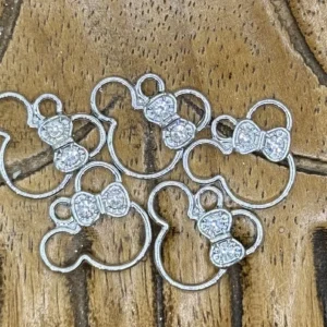 Girl mouse ear charms set of 5 for pens/keychains