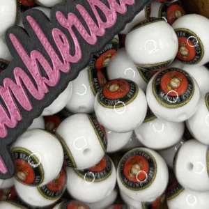 Exclusive 15mm Printed USMC Marines print silicone bead round