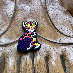Silicone Exclusive Collab Lisa frank Tiger Colorful focal bead (2 beads per pack)