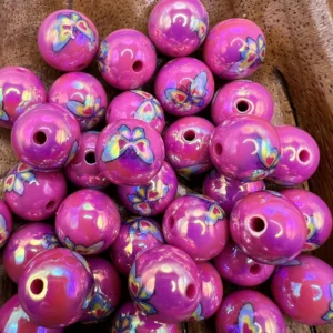 16mm Butterfly's Bubblegum Bead
