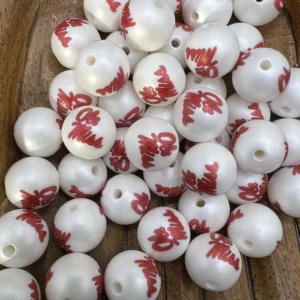 16mm Exclusive ole miss Bubblegum Bead