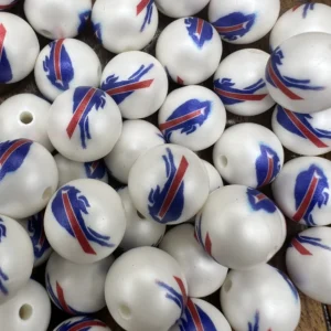 16mm Buffalo Bills bubblegum bead