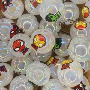 16mm Super Hero Bubblegum Bead