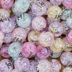 16mm Multicolor CC Fashion Round bubblegum bead mix (10 per pack)
