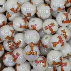16mm Ab Coated Tennessee Bubblegum Beads (10 per pack)