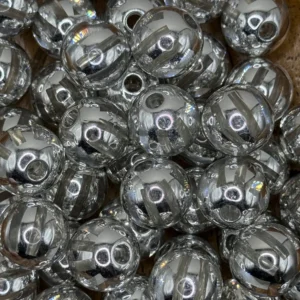 16mm-Christmas Ornament inspired Vertical Print bubblegum bead