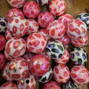 16mm AB white with lips Multicolor bubblegum Bead Mix