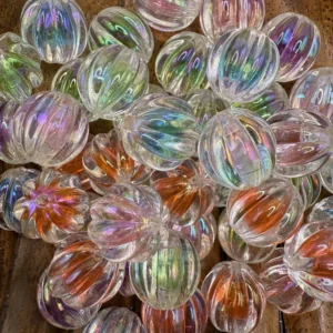 16mm AB Multicolor Pumpkin Shape with color Inset