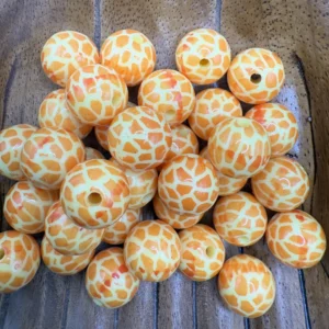 16mm Giraffe bubblegum bead mix (10 per pack)
