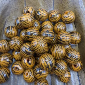 16mm Tiger bubblegum bead mix (10 per pack)