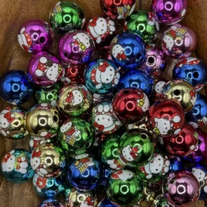 16mm Hello Kitty Christmas Mix Bubblegum Beads