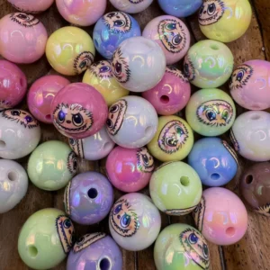 16mm Multicolor Labubu Bubblegum Bead Mix