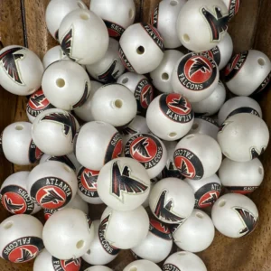 16mm- Football Falcons bead Mix