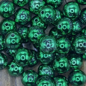 16mm CC Green Fashion Round bubblegum bead mix (10 per pack)
