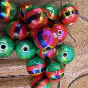 16mm Ab Santa/elf Bubblegum Bead Mix